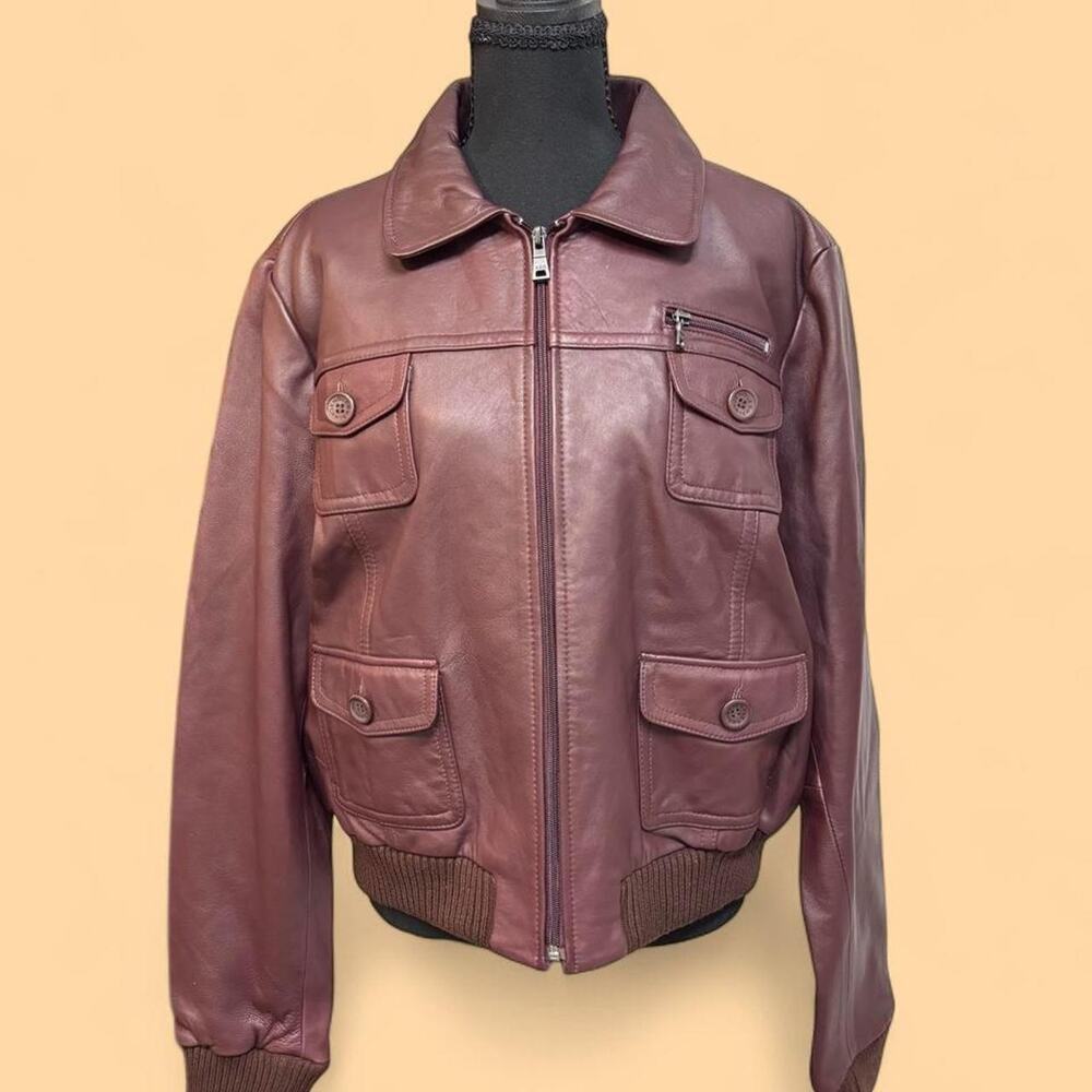 Knowles And Carter Italian Lambskin Bomber Jacket